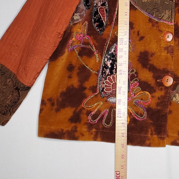 Coldwater Creek Artsy Jacket Womens 2X Multicolor Embroidered Vtg 90s Witchy - Picture 6 of 9
